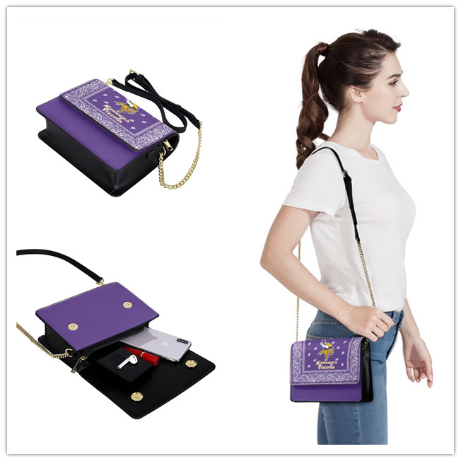 Minnesota Vikings PU Leather Crossbody Bags 001